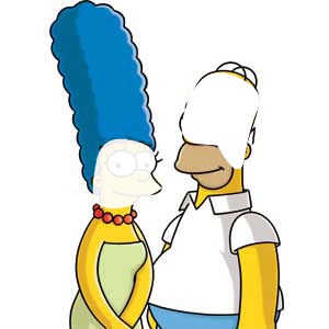Homer ANd Marge Photo frame effect