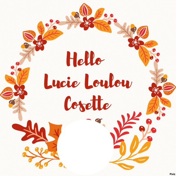 Lucie Loulou Cosette Photo frame effect