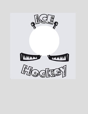 Liebe ist eishockey Fotomontage
