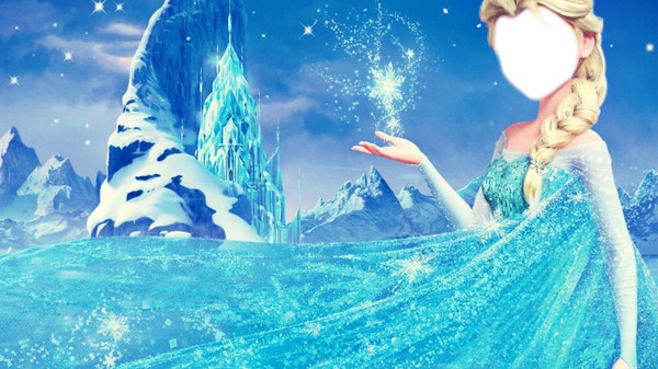 Frozen una aventura congelada Elsa フォトモンタージュ