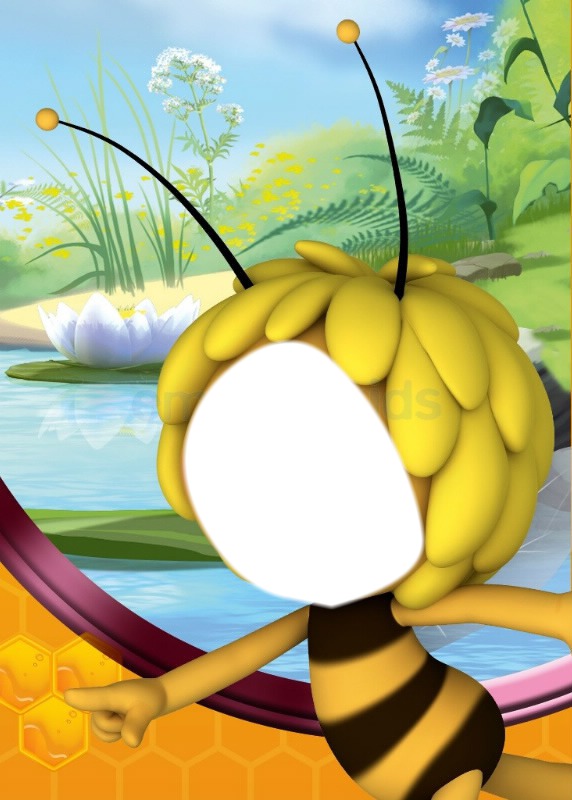 maya l'abeille Fotomontaggio