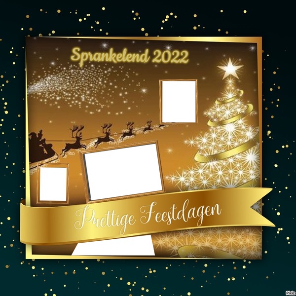 Kerst/ Kerstmis/Christmas/ New Year Photo frame effect