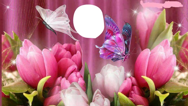 mariposas y flores Fotomontáž