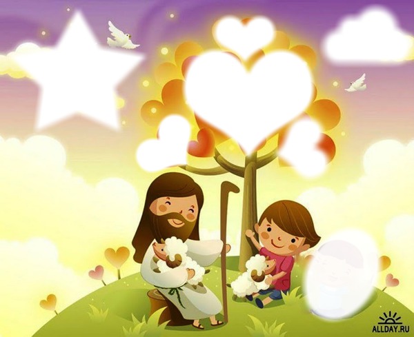 Jesus e as crianças Photomontage