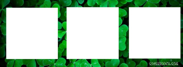 Green cover for facebook (collage 3) Photo frame effect