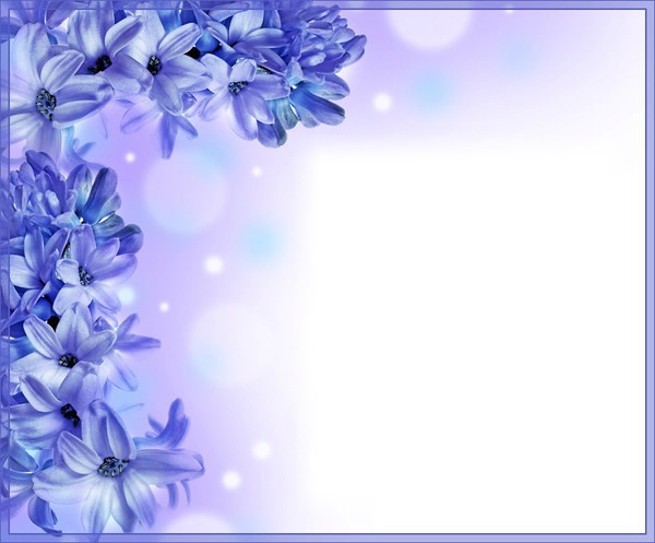 Cadre - fleurs bleues Photomontage