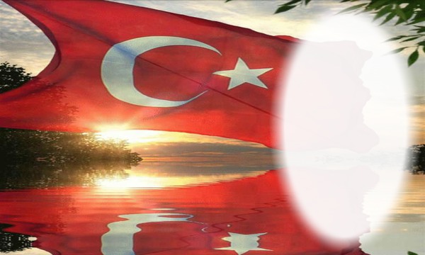 türk bayrak ekran Photo frame effect