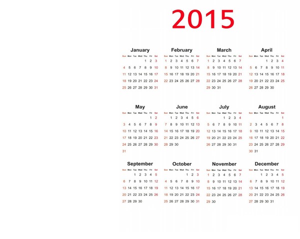 2015 Calendar Fotomontaža