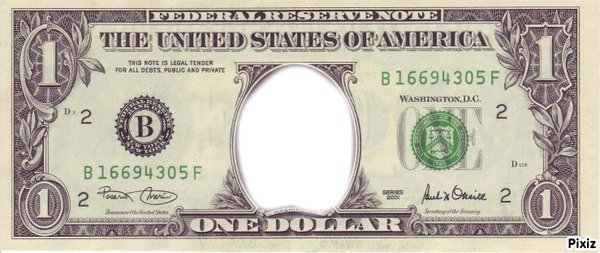 monnaie américaine Fotomontage