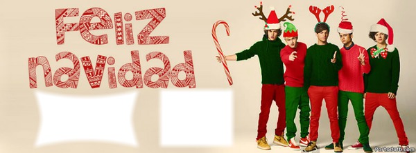 navidad con one direction Photo frame effect