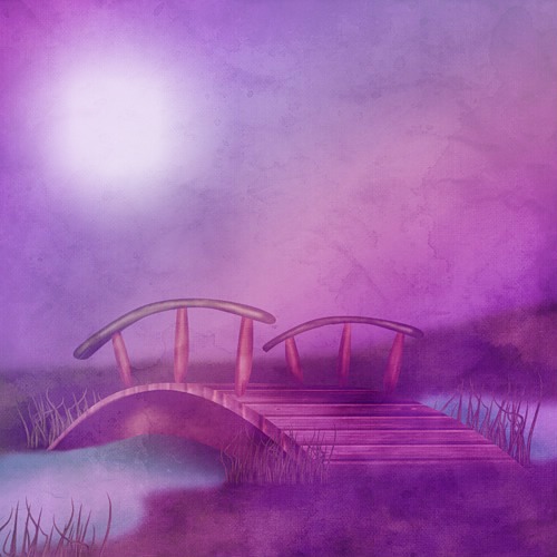 pont violet Фотомонтаж