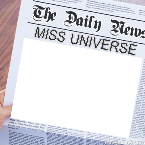 Daily News for Miss Universe Fotomontáž