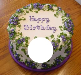 Gâteau violet Фотомонтаж