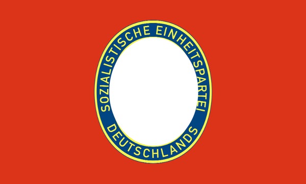 DDR SED Fahne Fotomontage
