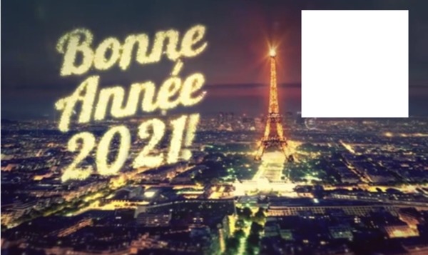 Bonne année 2021 Photo frame effect