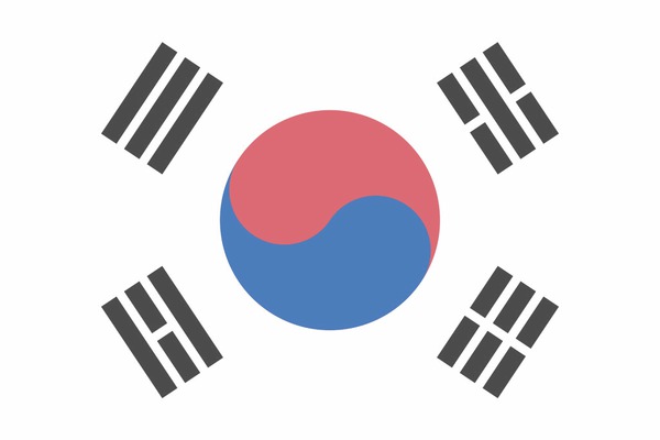 Korea flag Fotomontaggio