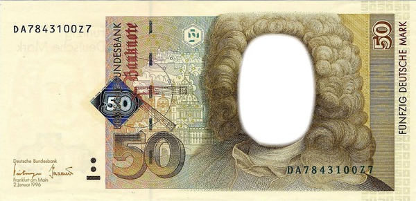 50 Deutsche Mark Fotomontaggio
