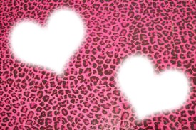 Coração de onça rosa Fotomontage