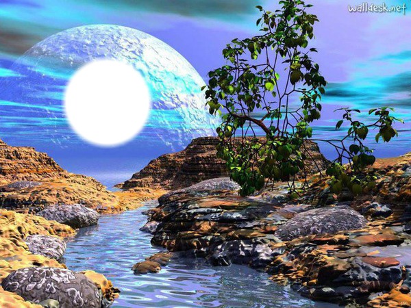 lua no paraiso Photomontage