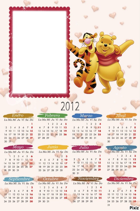 calendario 2012 フォトモンタージュ