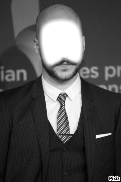 man suit Photo frame effect