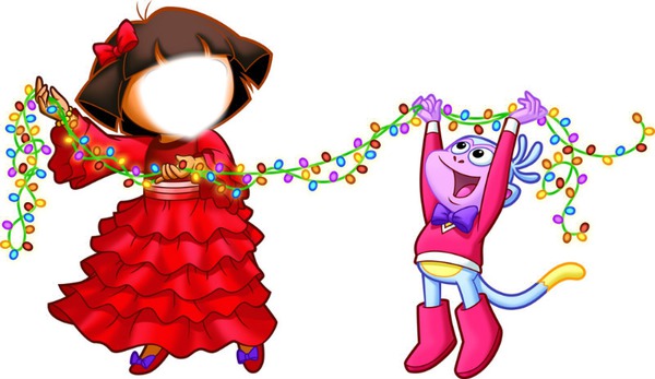 dora joyeux noel Fotomontagem