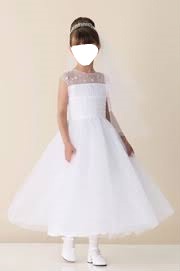 Fille en robe de princesse Fotomontasje