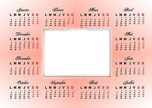calendrier 2014 Photomontage