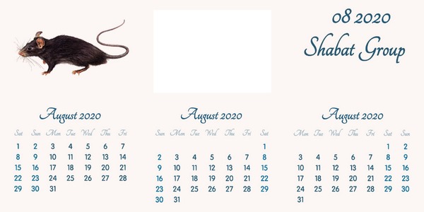 August 2020 // English // 2020 to 2055 Calendar // 2020.02.15 Montage photo