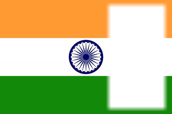India flag Montaje fotografico