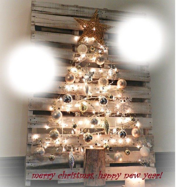 merry christmas, happy new year Montage photo