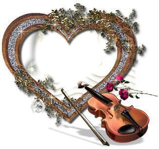 le coeur et le violon Fotomontage