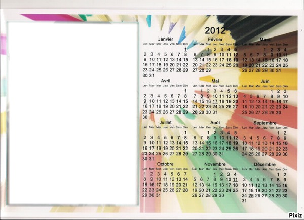 calendrier Photo frame effect