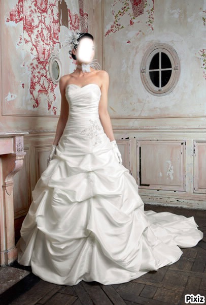robe de mariée-brune Fotomontasje