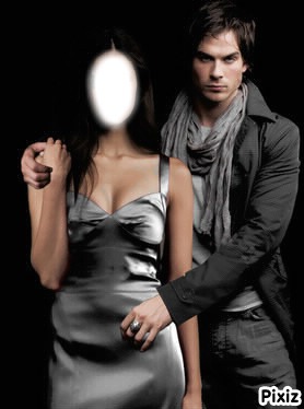 Damon et Elena Photo frame effect