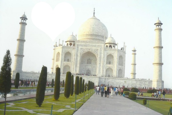 Taj Mahal . Inde Valokuvamontaasi