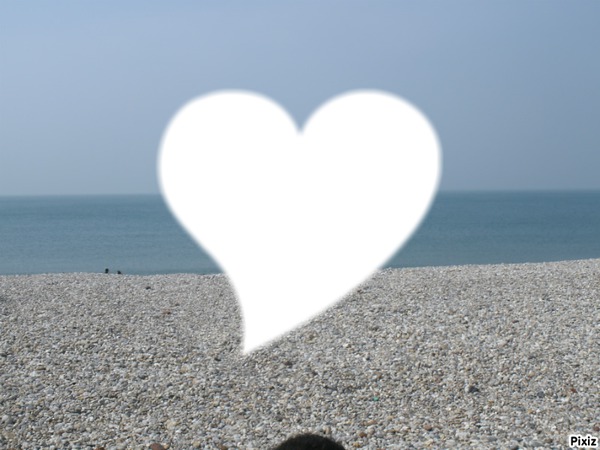coeur sue la plage Montaje fotografico