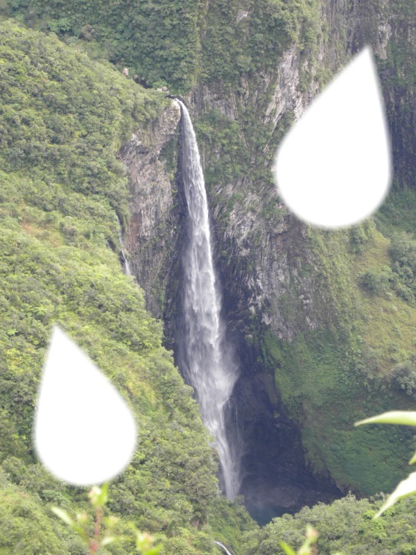 cascade a l'île de la réunion Fotomontage