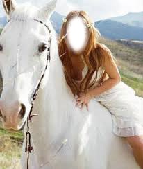 Sur un cheval.... Photomontage
