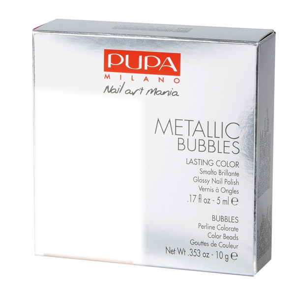 Pupa Metallic Bubbles Nail Art Kit Silver Photo frame effect