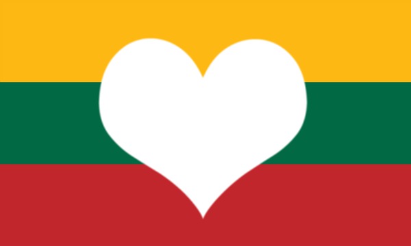 Lithuania flag Fotomontage
