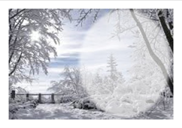 joli paysage d hiver Montaje fotografico