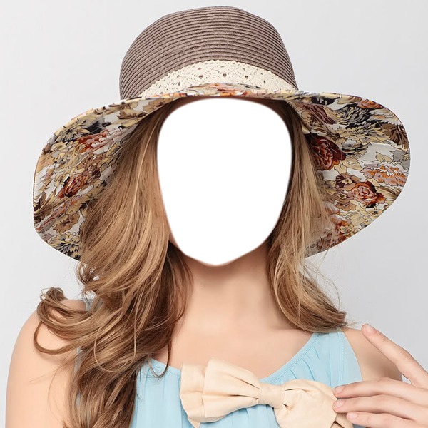 Hermosa dama con sombrero Fotomontage