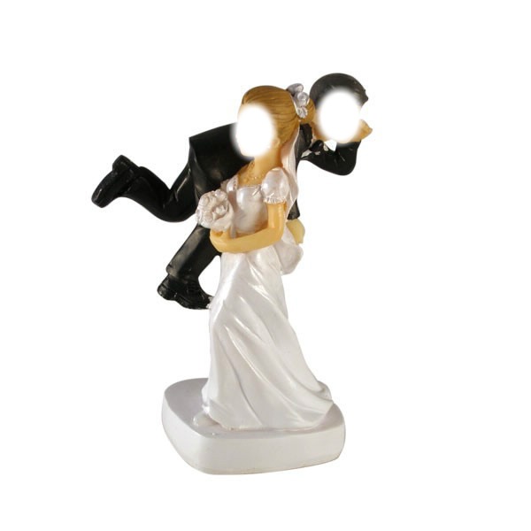 Figurine mariage Photo frame effect