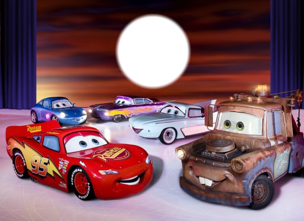 the cars Photo frame effect