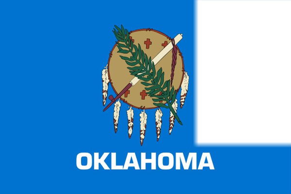 Oklahoma flag Fotomontage