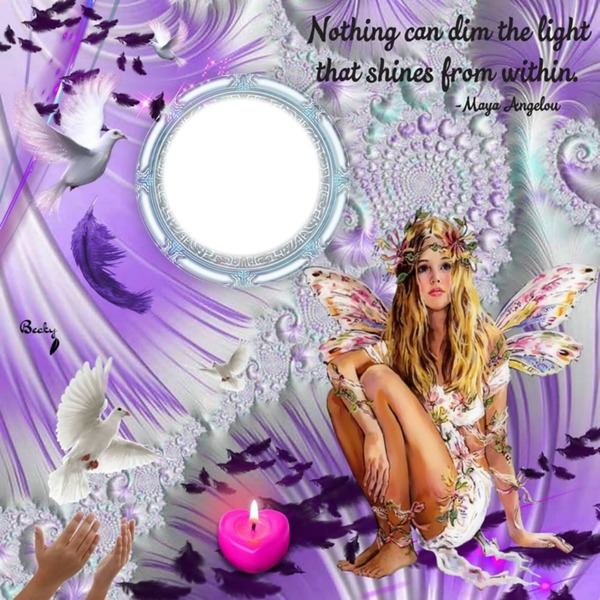 NOTHING CAN DIM THE LIGHT Photo frame effect