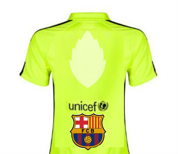 T-Shirt FCB jaune Fotomontaggio