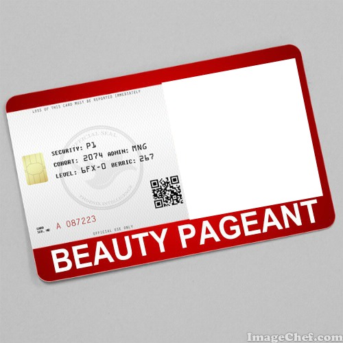 Beauty Pageant Card Fotomontažas