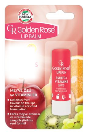 Golden Rose Meyveli Lip Balm Фотомонтаж